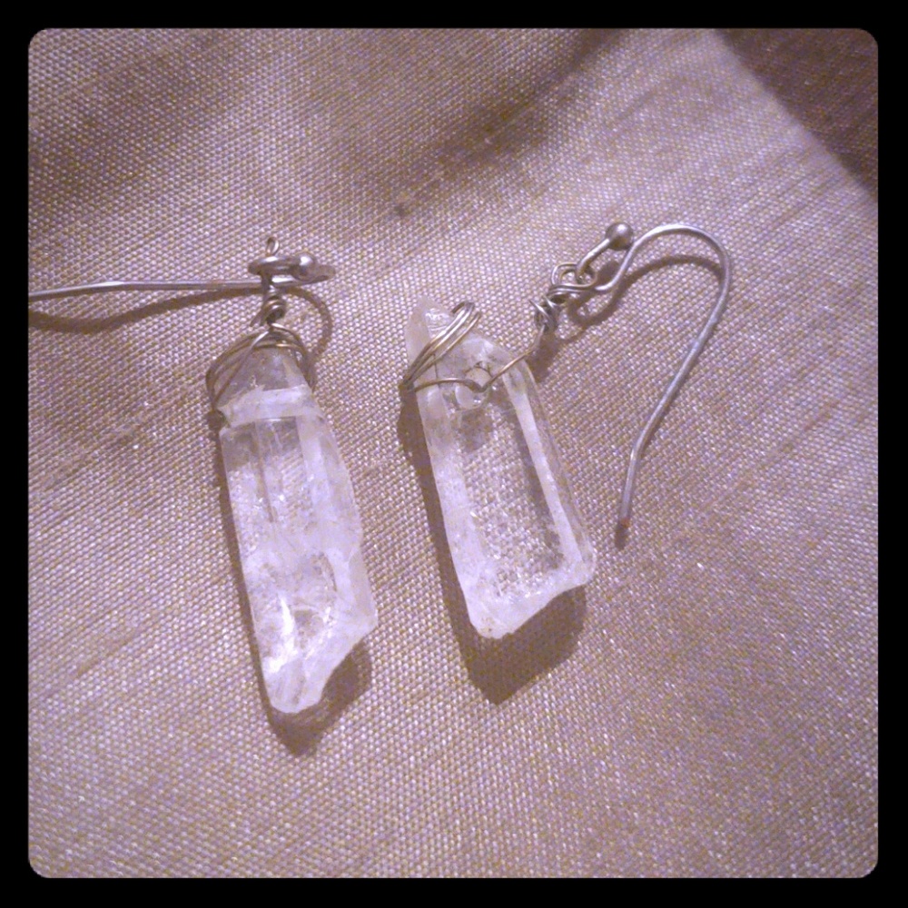 Crystal hook earrings